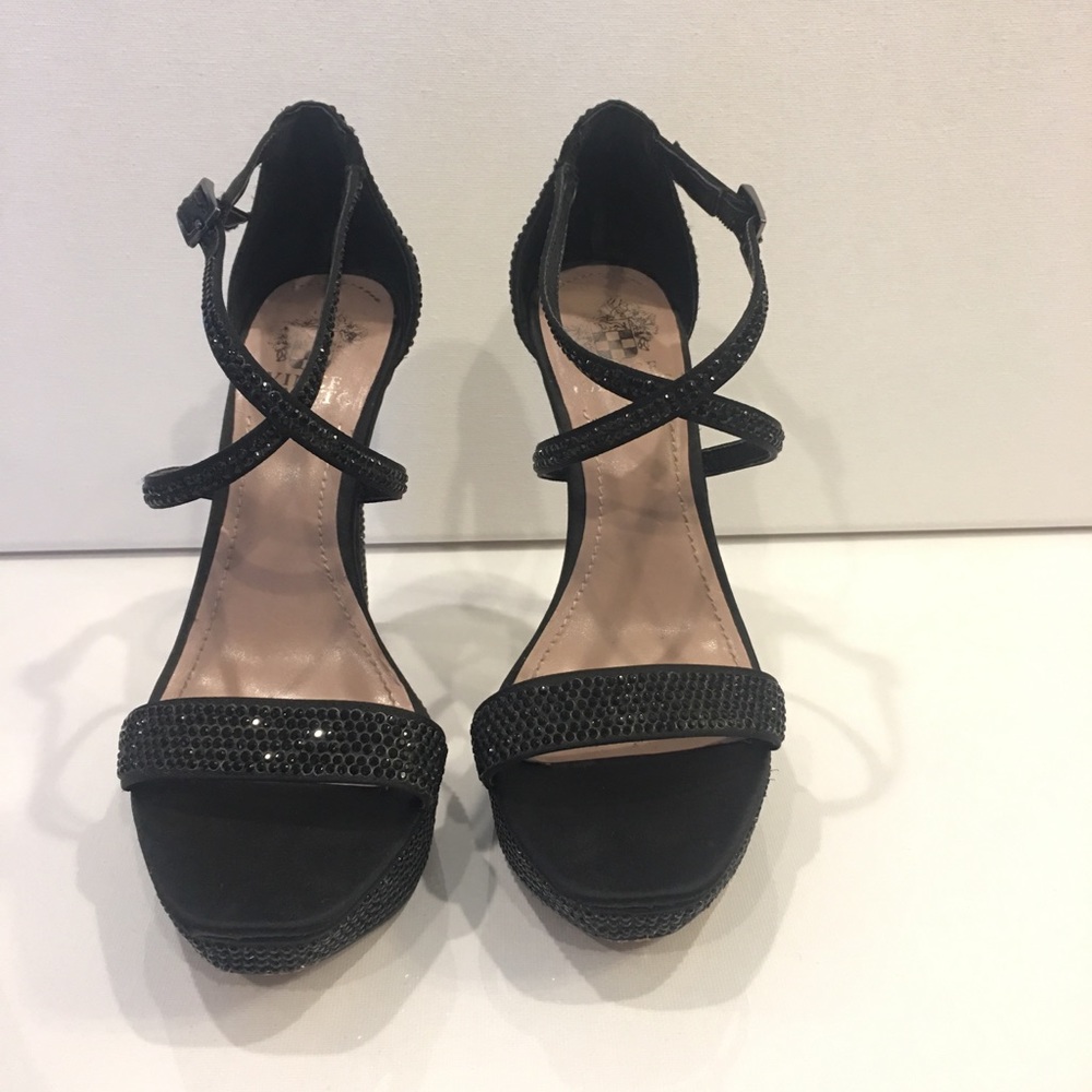 Vince camuto black sparkly heels